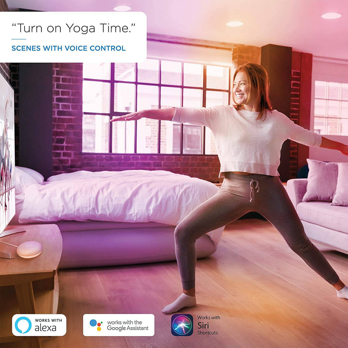 WiZ IZ20126084 60 W EQ A19 Smart WiFi Connected LED Bombillas/Compatible con Alexa y Google Home, no requiere concentrador, 4 unidades (paquete de 1), RGB+ cambio de color/sintonizable/regulable, 4 piezas - DIGVICE MX