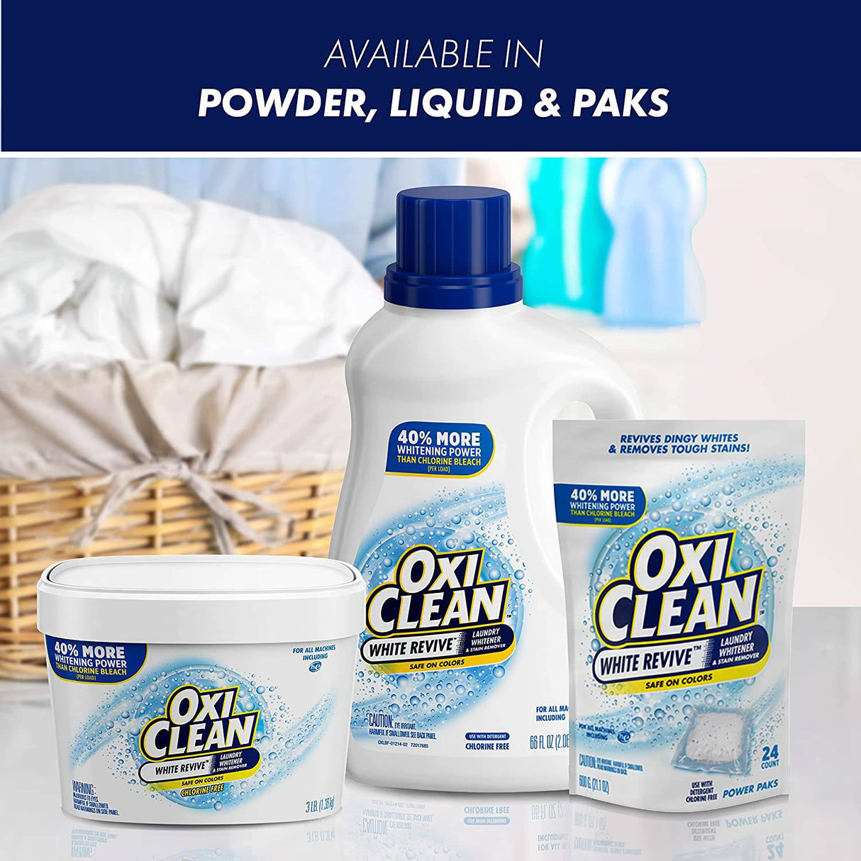OxiClean White Revive - Quitamanchas para blanquear la ropa, 5 libras - DIGVICE MX