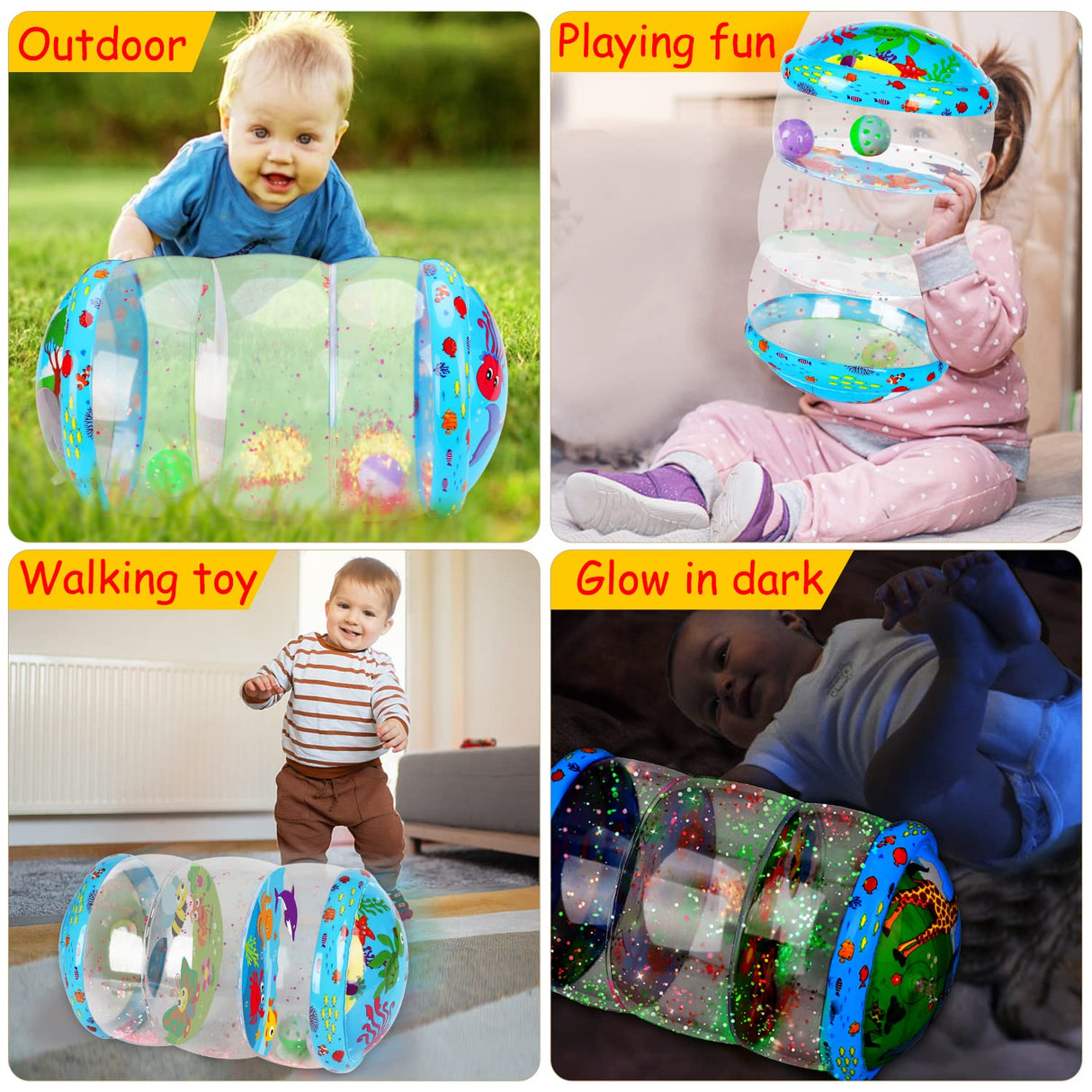 Thremhoo - Juguetes para gatear y caminar para bebés 0-6 6 a 12 meses Juguetes inflables - B0B4DSZBKR
