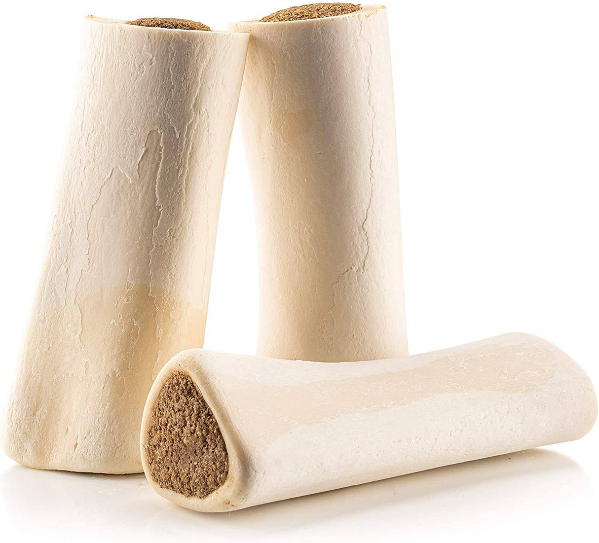 Huesos de perro rellenos Jack&Pup para masticadores agresivos, golosinas para masticar perros de 5 a 6 pulgadas (sabores: mantequilla de maní, tocino y queso, palitos de Bully) todos los huesos de perro naturales (paquete de 3 piezas) - DIGVICE MX