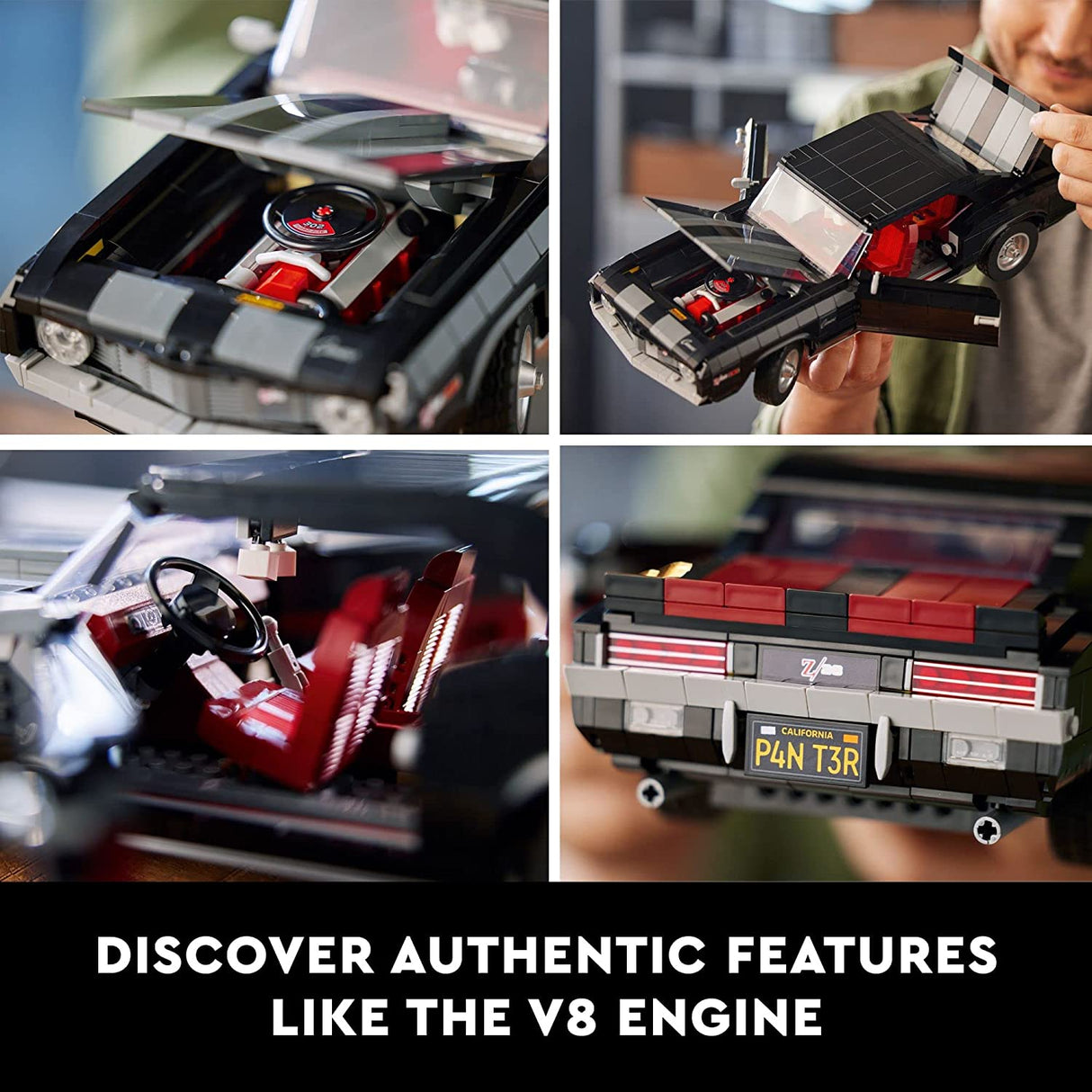 LEGO Chevrolet Camaro Z28 10304 Juego de construcción para adultos (1458 piezas)