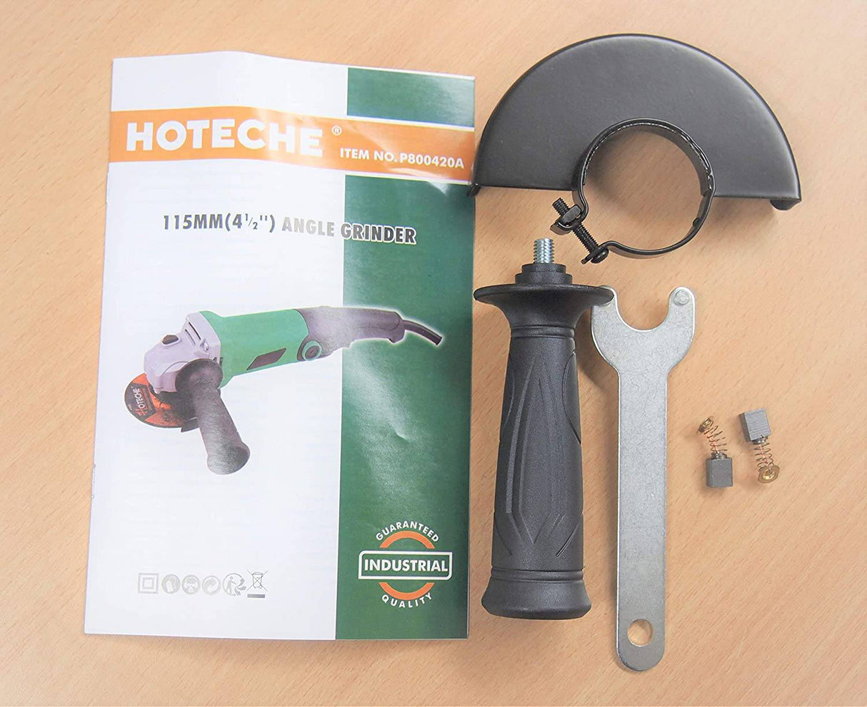 Hoteche - Amoladora angular eléctrica de velocidad variable de 4-1/2 pulgadas, empuñadura de gatillo, mango largo, 950 W - DIGVICE MX