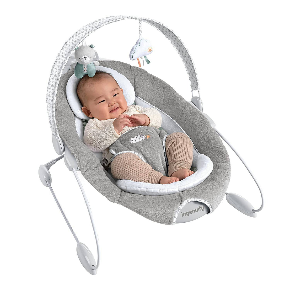 Ingenuity SmartBounce Hamaca automática para bebés con ruido blanco - Pemberton - DIGVICE MX