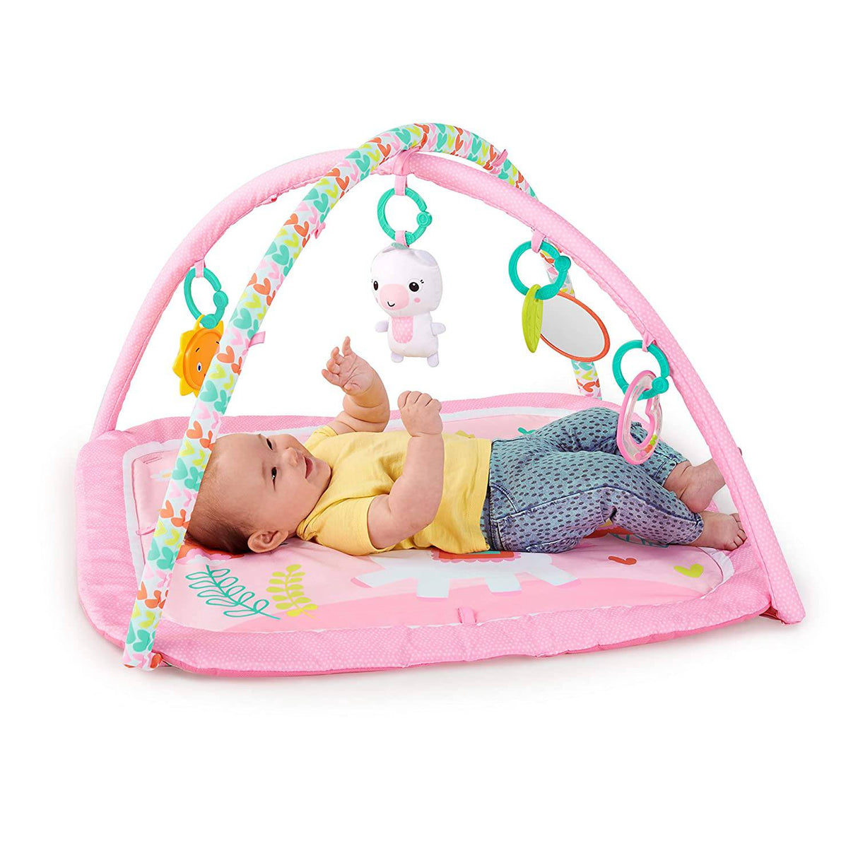 Bright Starts Daydream Blooms Activity Gym & Play Mat con juguetes para llevar, edades recién nacidos + - DIGVICE MX