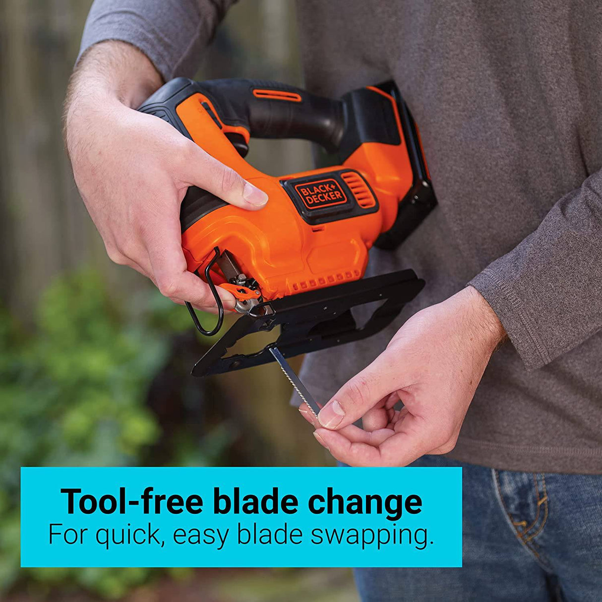 BLACK+DECKER 20V MAX* POWERCONNECT Sierra caladora inalámbrica (solo herramienta) (BDCJS20B) - DIGVICE MX