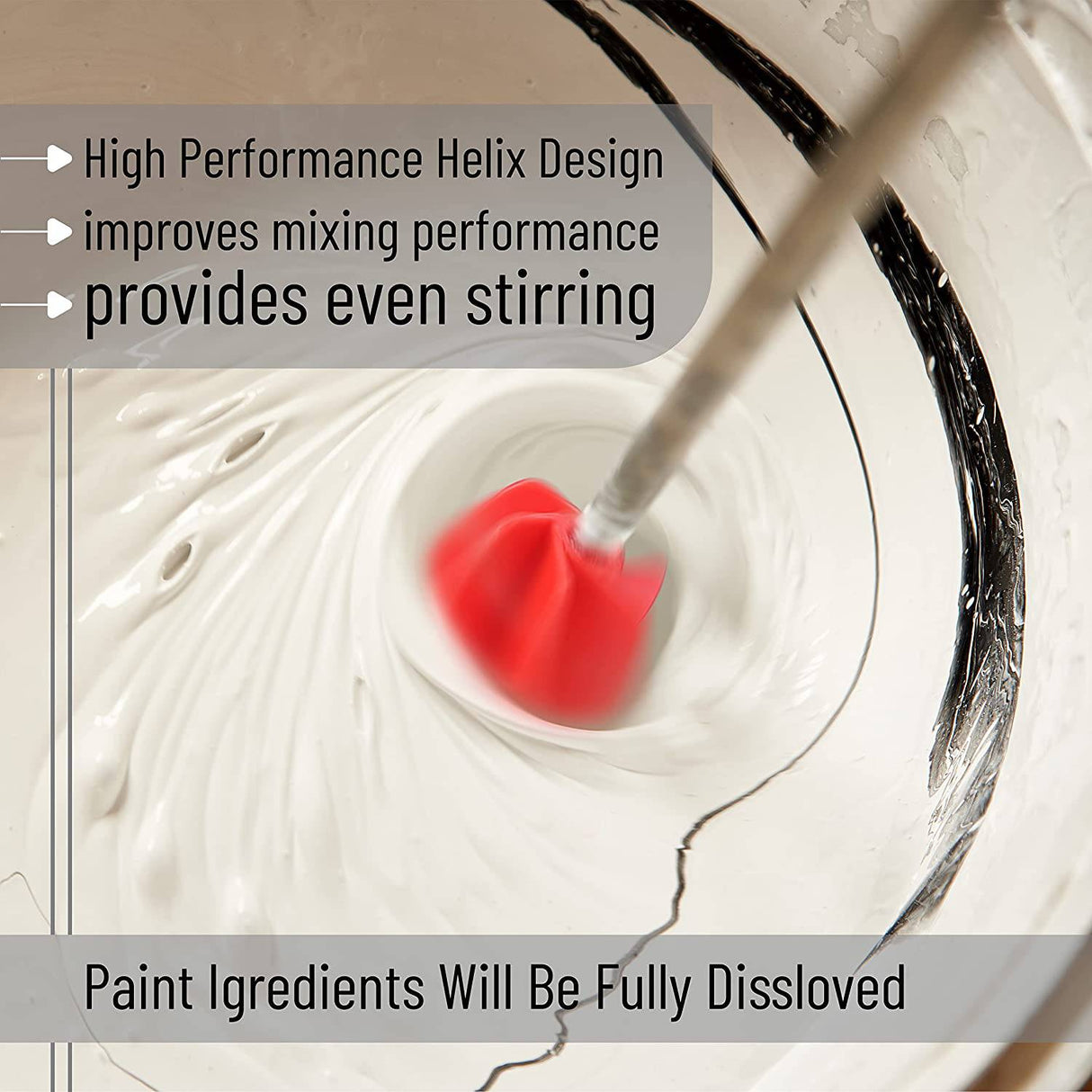 Mezclador de pintura Bates- Helix, 11.8 pulgadas, mezclador de pintura de 1 galón para taladro, mezclador de resina, mezclador de epoxi, agitador de pintura para taladro, accesorio de mezclador de taladro. - DIGVICE MX