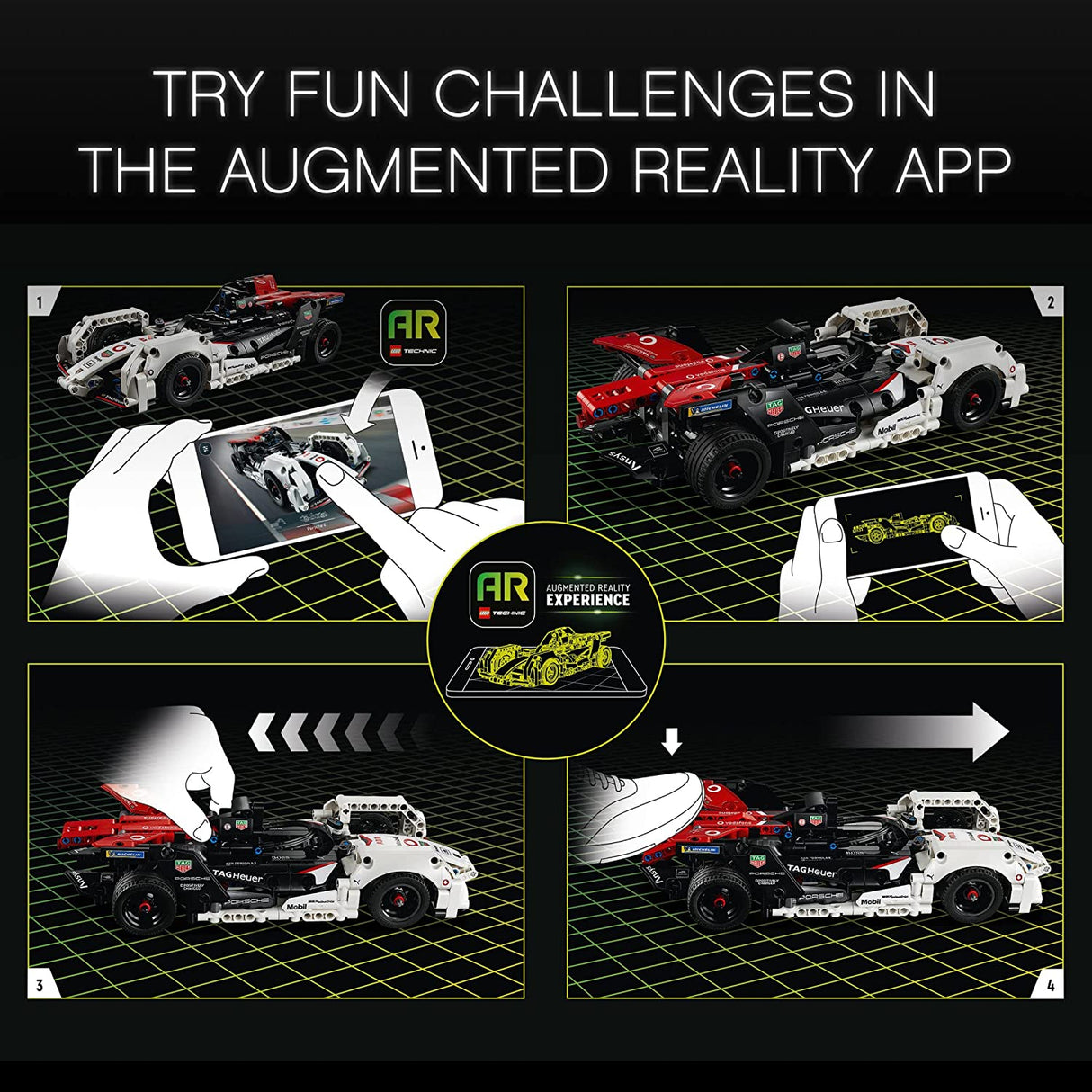 LEGO Technic Formula E Porsche 99X Electric 42137 Juego de juguetes de construcción para niños, niños y niñas a partir de 9 años (422 piezas)