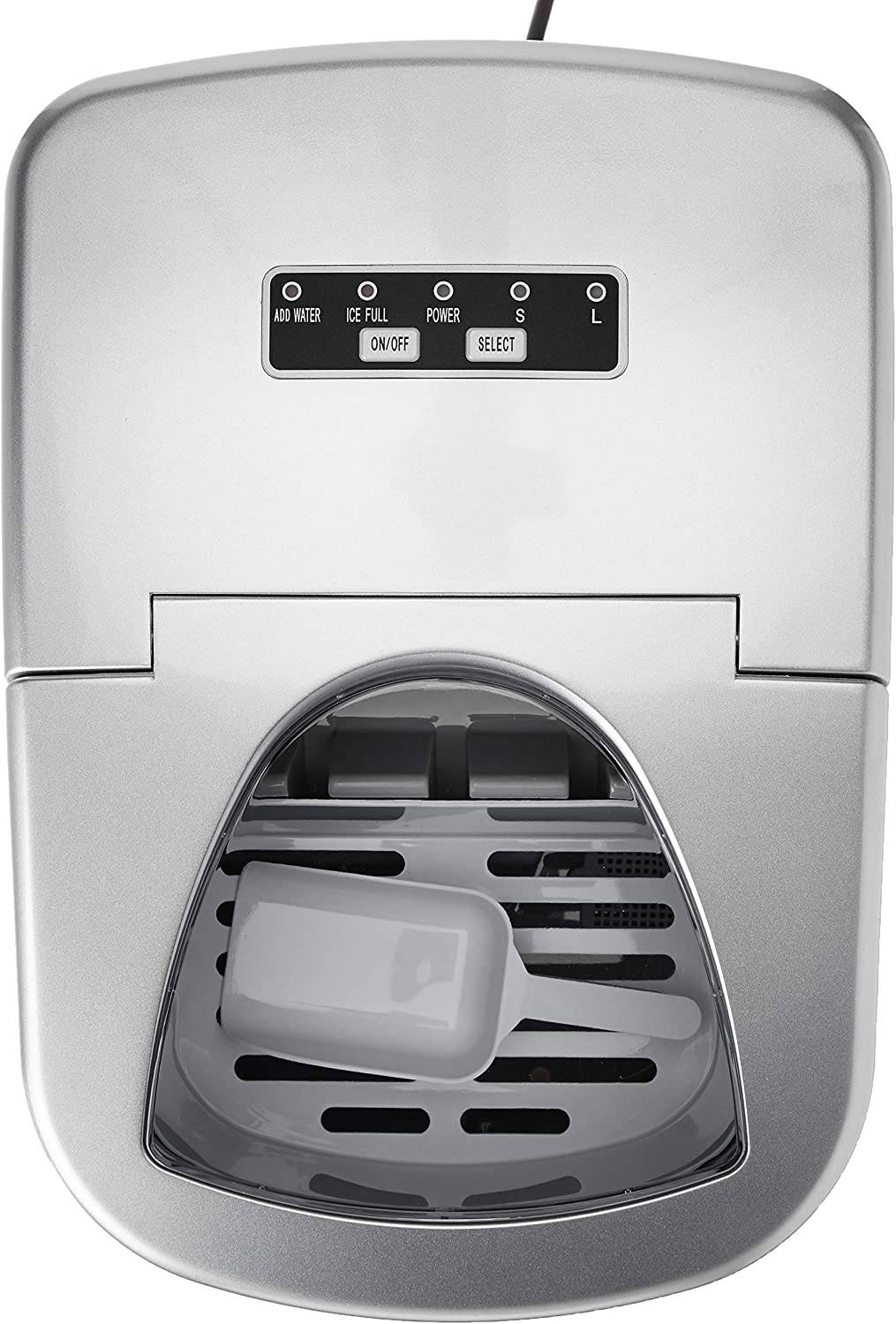 Frigidaire EFIC117-SS Máquina para hacer hielo de 26 libras, 26 libras por día, plateada - DIGVICE MX