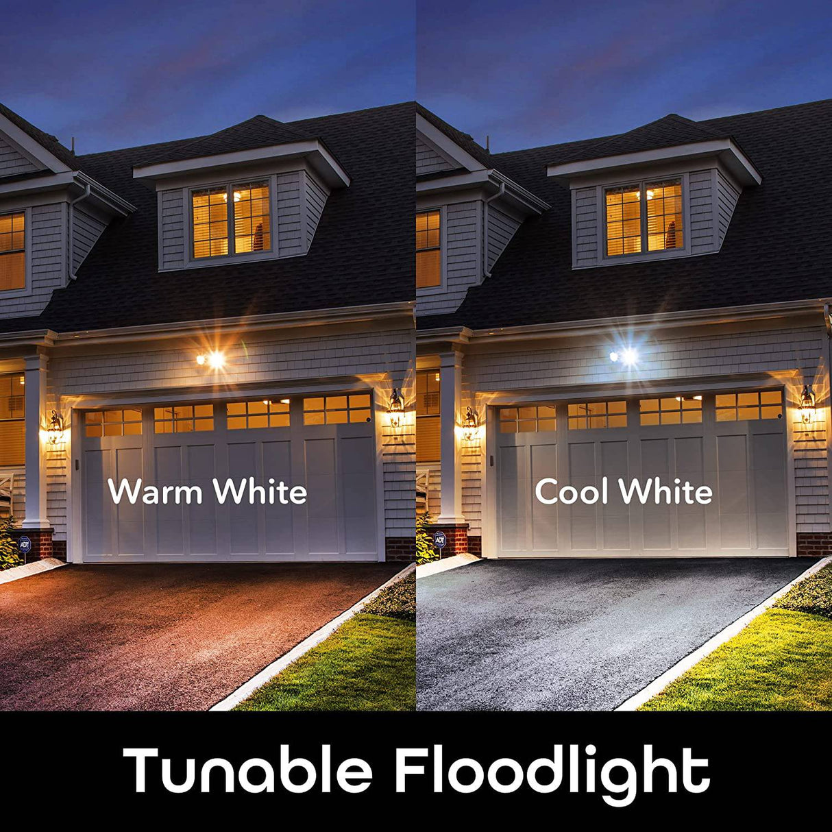 Geeni LUX Foco reflector inteligente, blanco, para exteriores, 2700 K-6500 K, bombilla LED regulable, E26, PAR38, 11 W, 1000 lúmenes, sin concentrador compatible con Alexa, Google Home, requiere Wi-Fi de 2,4 GHz, paquete de 2 - DIGVICE MX