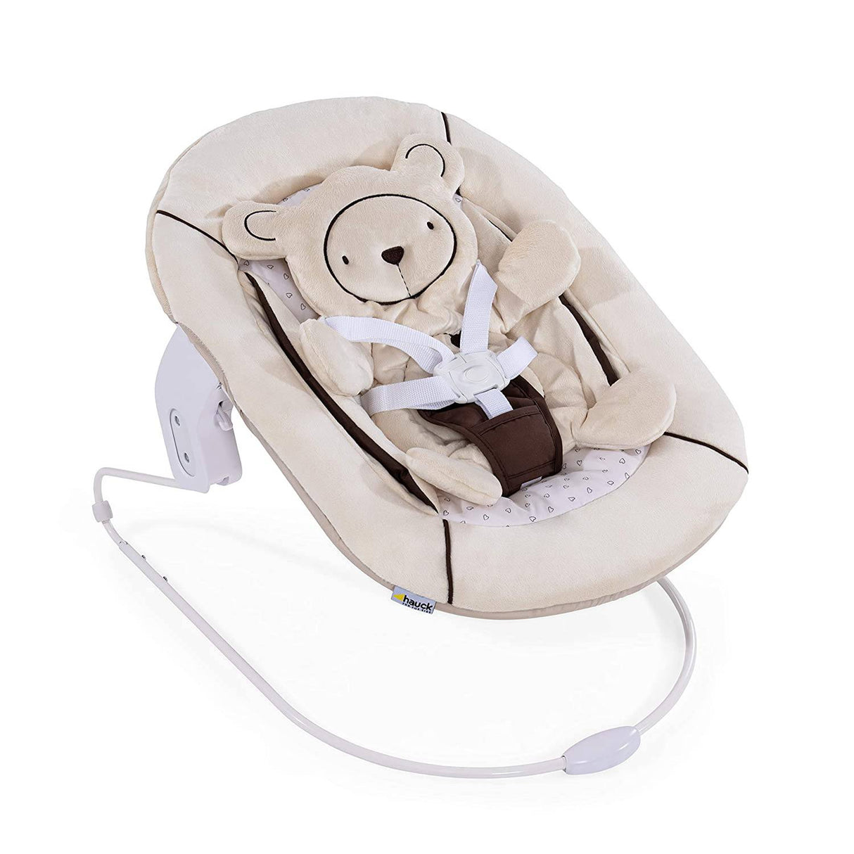 Hauck Alpha Bouncer 2 en 1 Set para recién nacido, Cozy Baby Rocker from Birth, Compatible con Hauck Wooden Grow-Along High Chair Alpha+, Seat Minimizer, Hearts Beige - DIGVICE MX