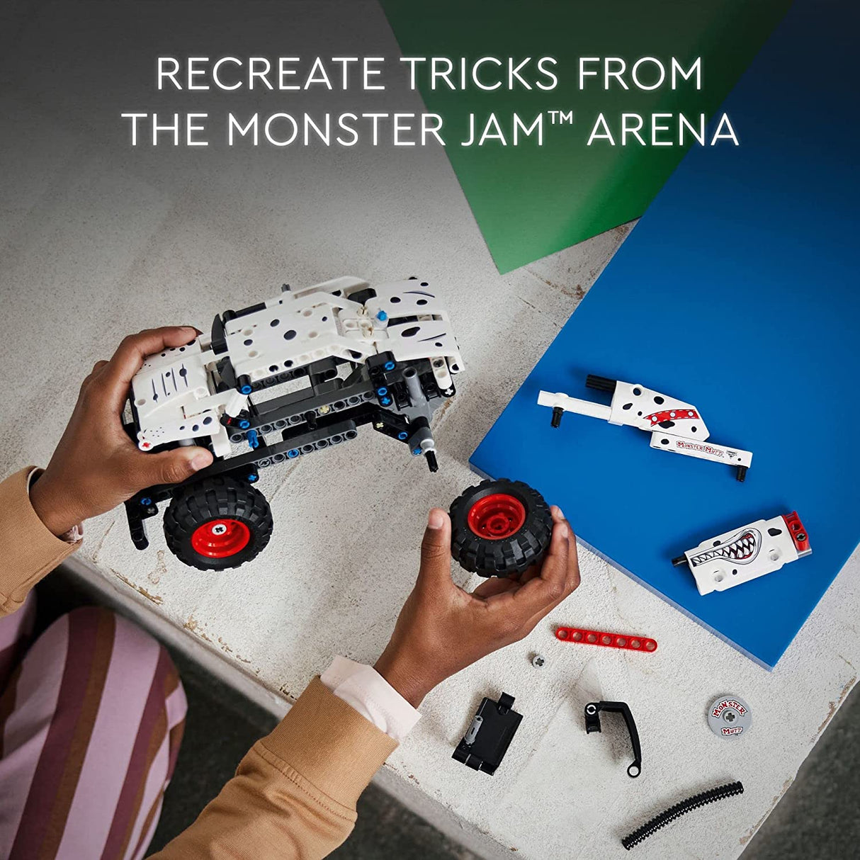 LEGO Technic Monster Jam Monster Mutt Dalmatian 42150 Juego de juguetes de construcción 2 en 1 para niños, niños y niñas a partir de 7 años (244 piezas)