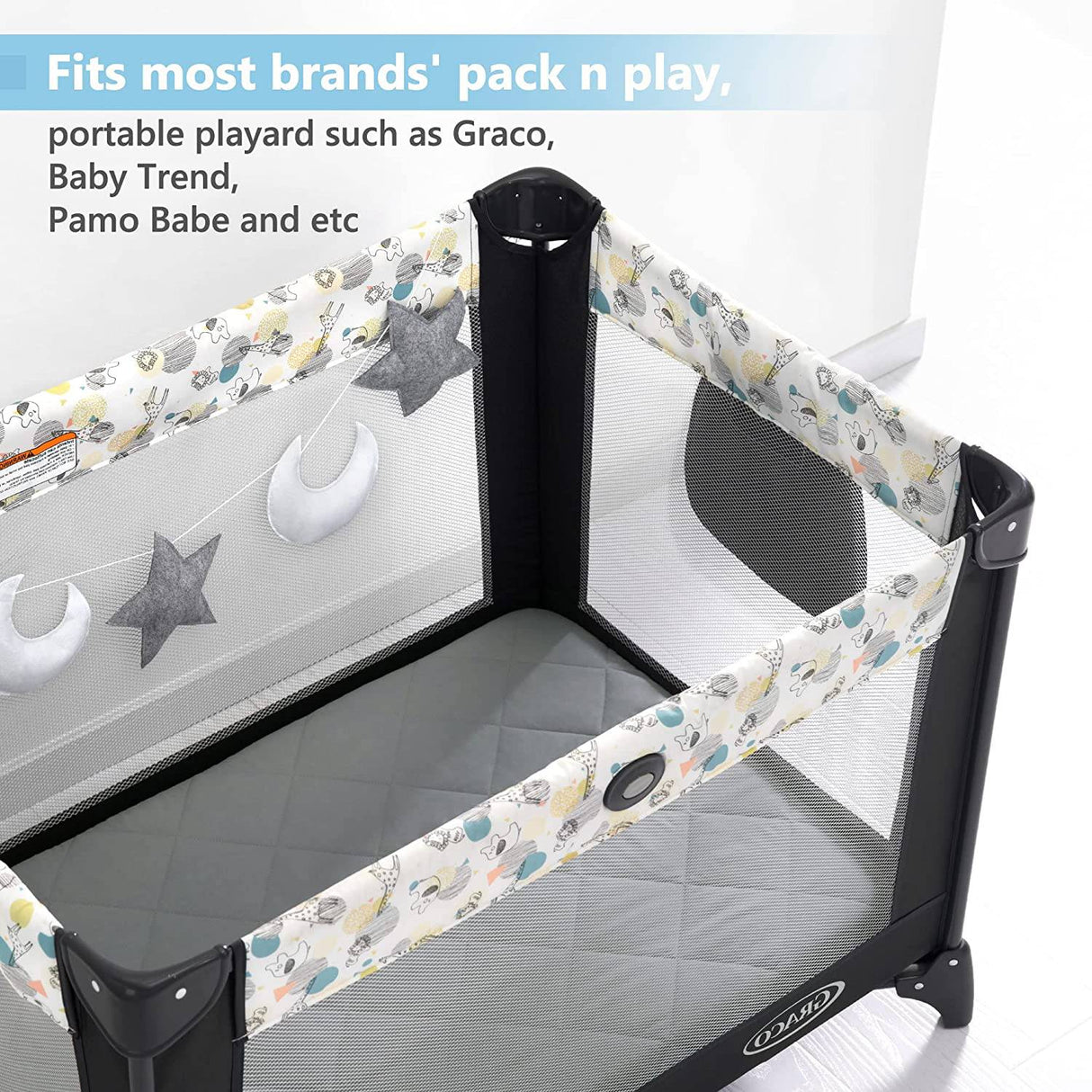 TILLYOU Cloudy Soft Pack and Play Sheet acolchado, transpirable grueso Play Yard Playpen Sheets, 39"x27"x5" Fit Mini/Portable Cb Mattress Pad Pack N Play Mattress Pad, gris carbón - DIGVICE MX