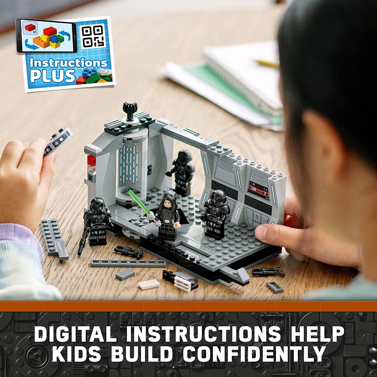 LEGO Star Wars Dark Trooper Attack 75324 Juego de juguetes de construcción para niños, niños y niñas a partir de 8 años (166 piezas)