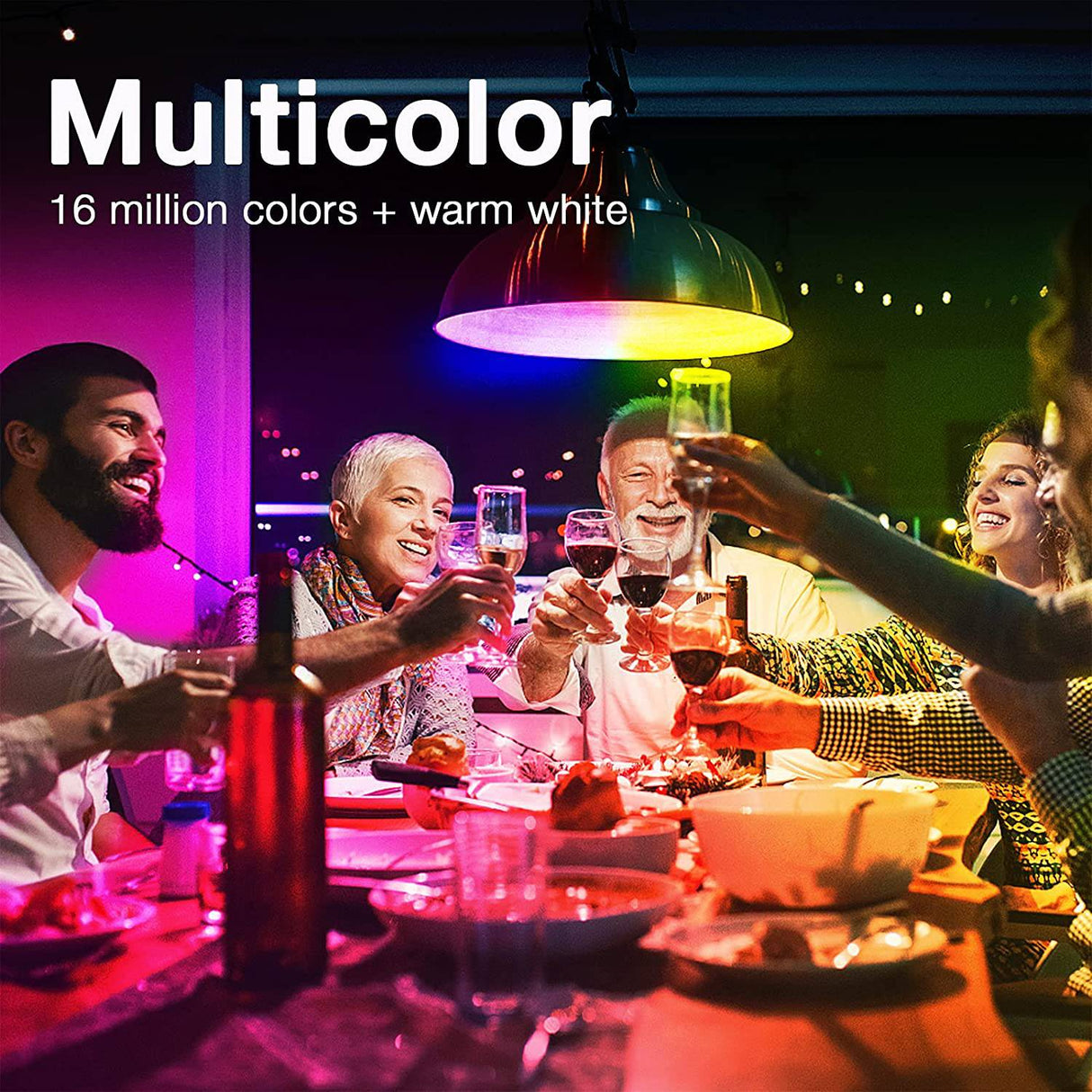 DAYBETTER Bombillas inteligentes, RGBCW Wi-Fi que cambian de color, bombillas LED compatibles con Alexa y Google Home Assistant, A19 E26 9W 800LM Bombilla LED multicolor, no requiere concentrador, bombillas 6 unidades - DIGVICE MX