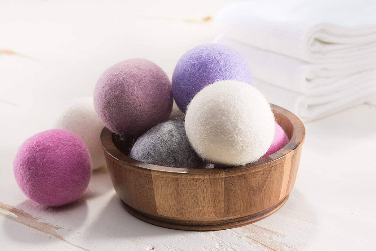 Woolzies Wool Dryer Balls Organic: nuestras grandes esferas de lana son el mejor suavizante de telas | Paquete de 6 bolas para secadora XL para ropa está hecho con lana de Nueva Zelanda | Use bolas de lavandería para secadora con aceites esenciales - DIGVICE MX