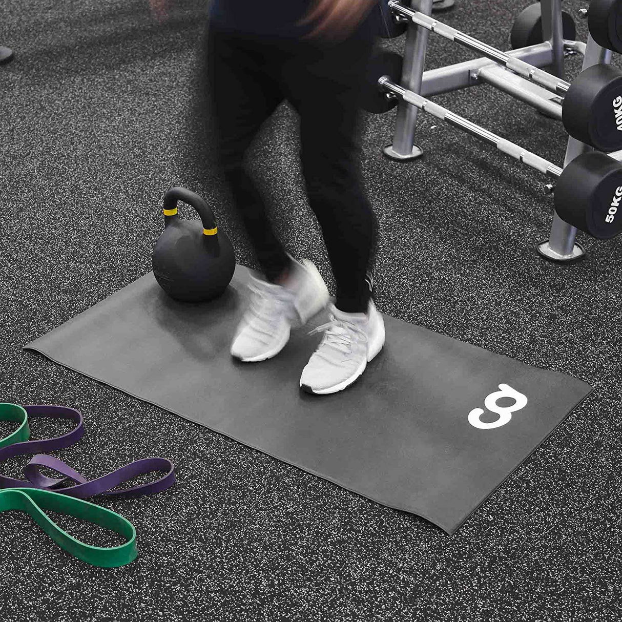 CyclingDeal - Alfombrilla para bicicleta de entrenamiento - Se adapta a Ergo Mag Fluid para ciclos de interior Stepper para bicicletas de interior Peloton - Alfombrillas gruesas para equipo de ejercicio - Suelo de gimnasio