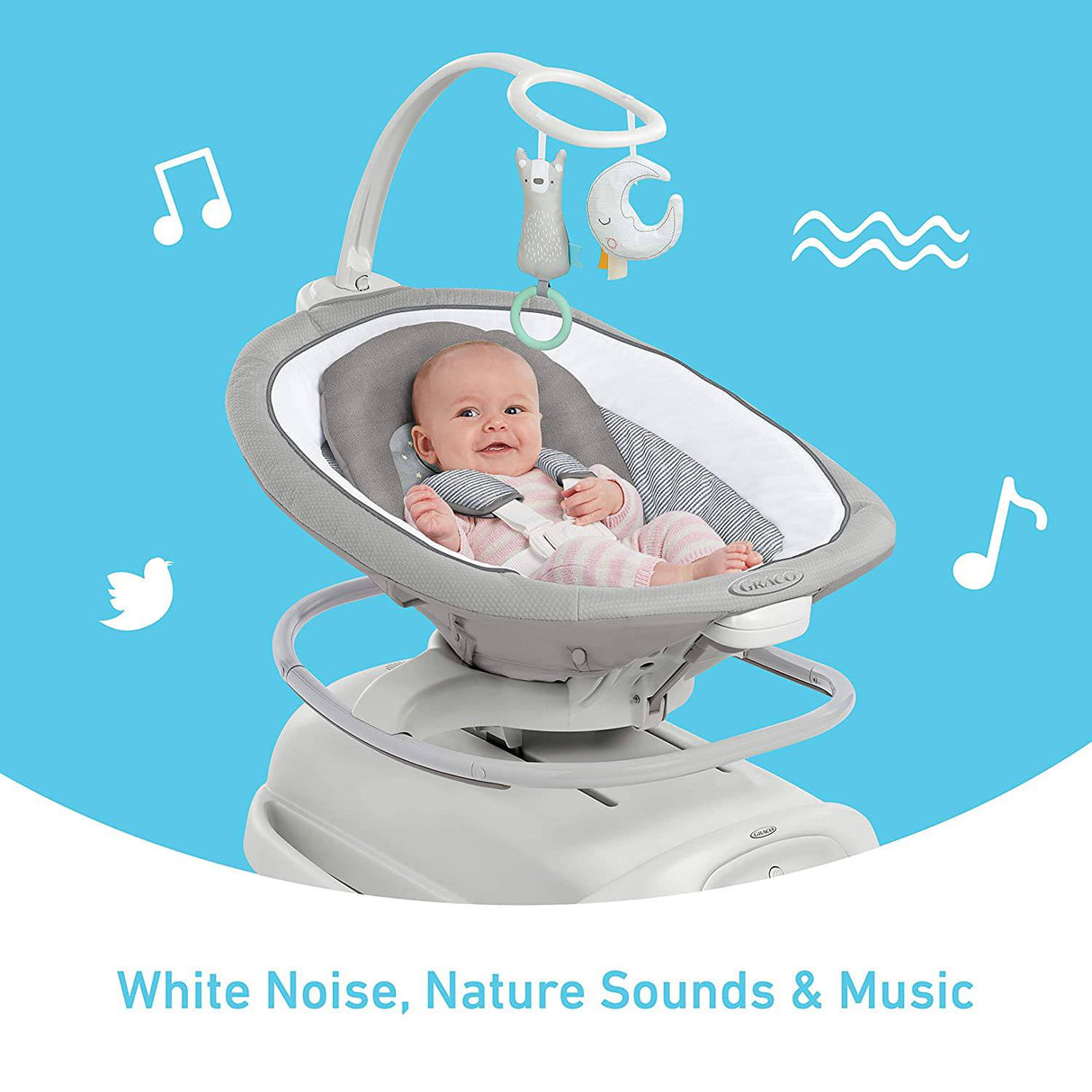Graco Sense2Soothe Baby Swing con tecnología de detección de llanto - DIGVICE MX