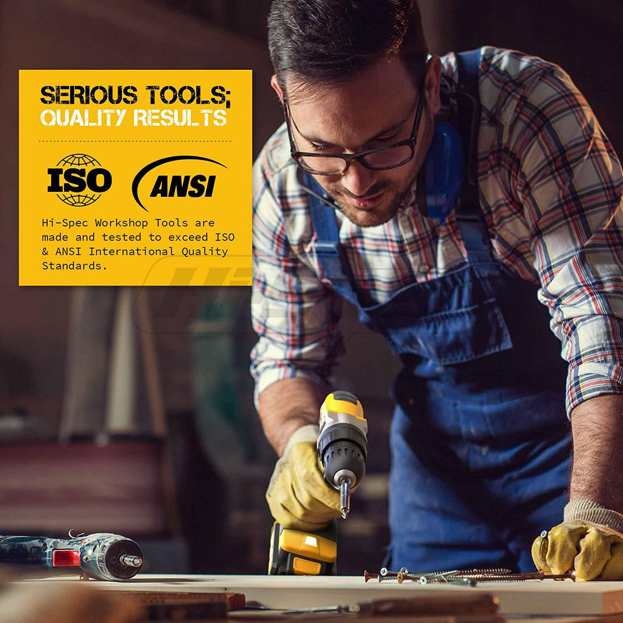 Hi-Spec 58pc Amarillo 18V Taladro Inalámbrico Juego de brocas y destornilladores. Herramienta completa de bricolaje para el hogar y el garaje - DIGVICE MX