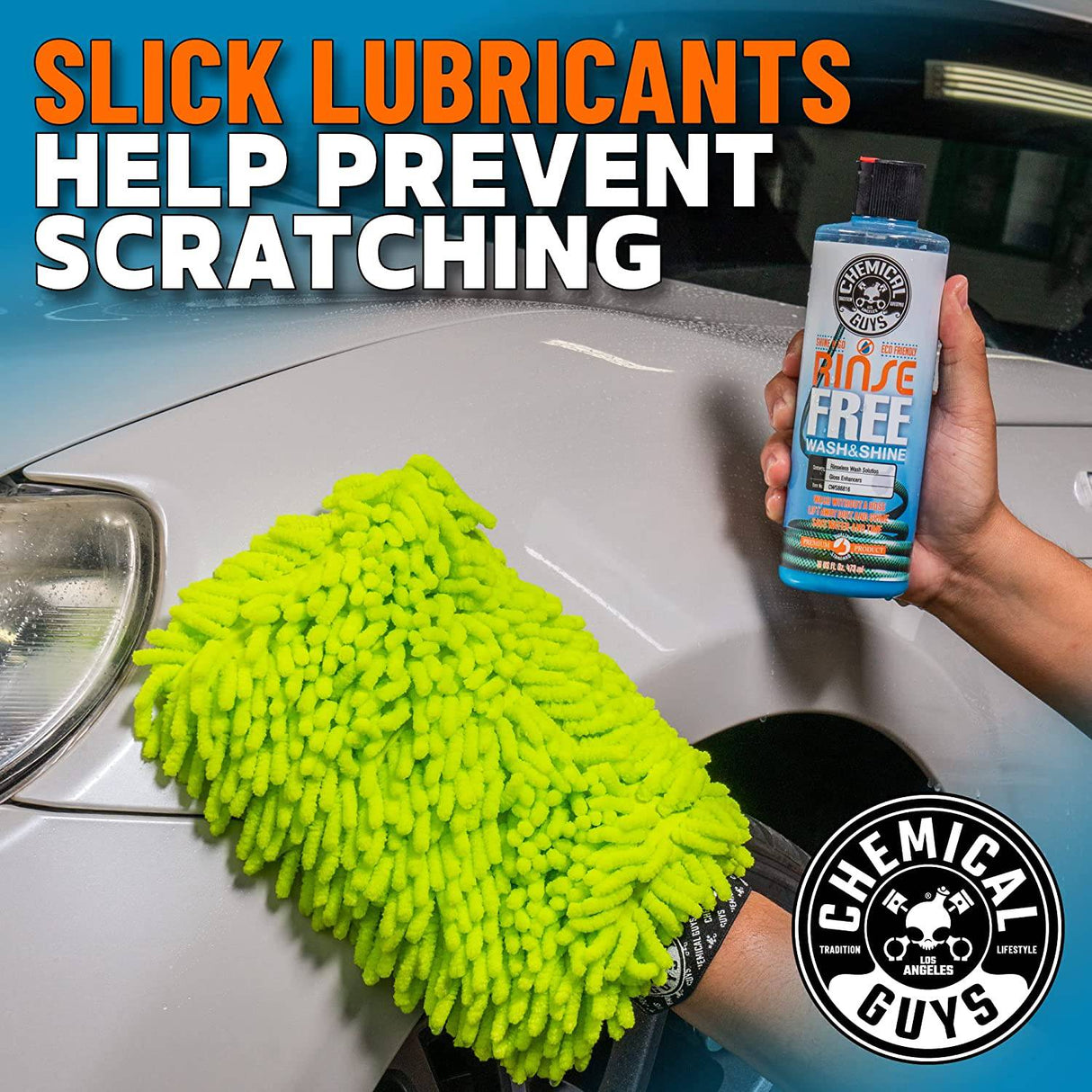 Chemical Guys CWS88816 Jabón sin enjuague para lavado y brillo de autos sin enjuague (úselo con balde o diluido en una botella con atomizador), seguro para autos, camiones, motocicletas, vehículos recreativos y más, 16 fl. Onz