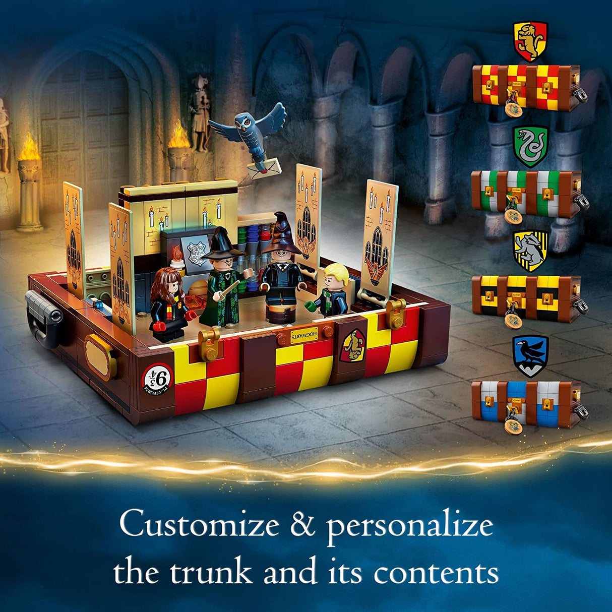 LEGO Harry Potter Hogwarts Magical Trunk 76399 Juego de juguetes de construcción para niños, niños y niñas a partir de 8 años (603 piezas)