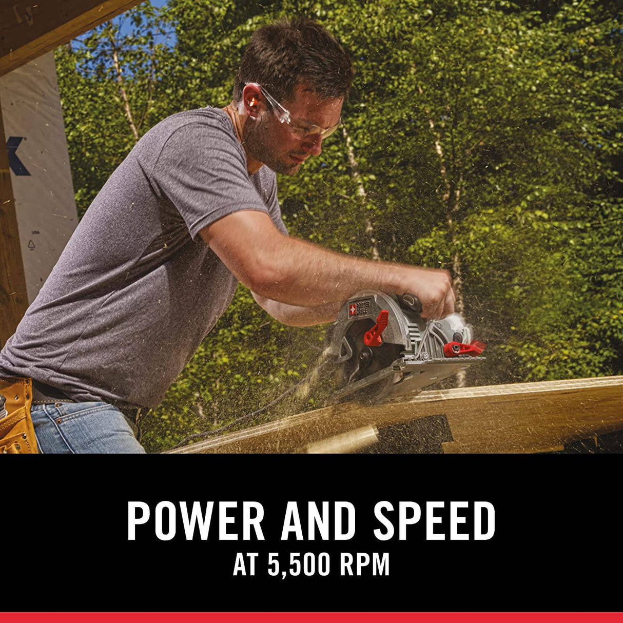 Sierra circular PORTER-CABLE de 7-1/4 pulgadas, 15 amperios (PCE310) - DIGVICE MX