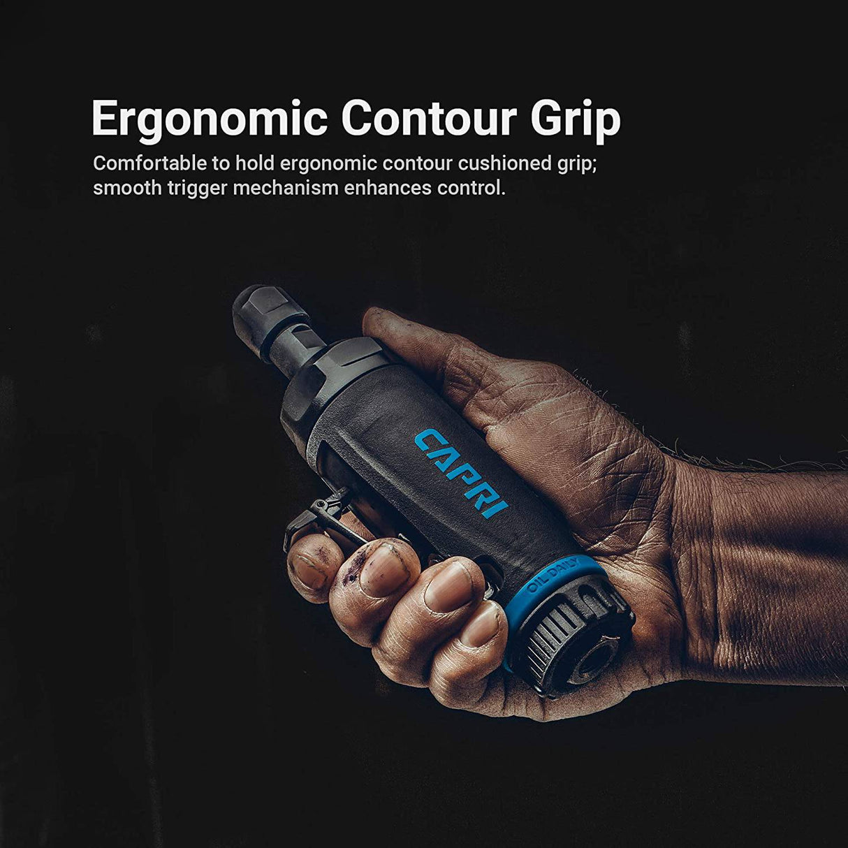 Capri Tools 1/4 pulg. 1 HP Amoladora de troquel recto de aire (CP32500) - DIGVICE MX