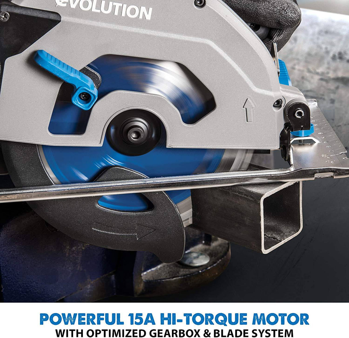 Evolution Sierra circular para corte de metal de 7.25” – Metal cortado, acero de sierra – Hoja de sierra circular TCT de 7 1/4” incluida | Corte biselado de 45 grados Sierra de corte en seco S185CCSL con cable de 15 amperios - DIGVICE MX