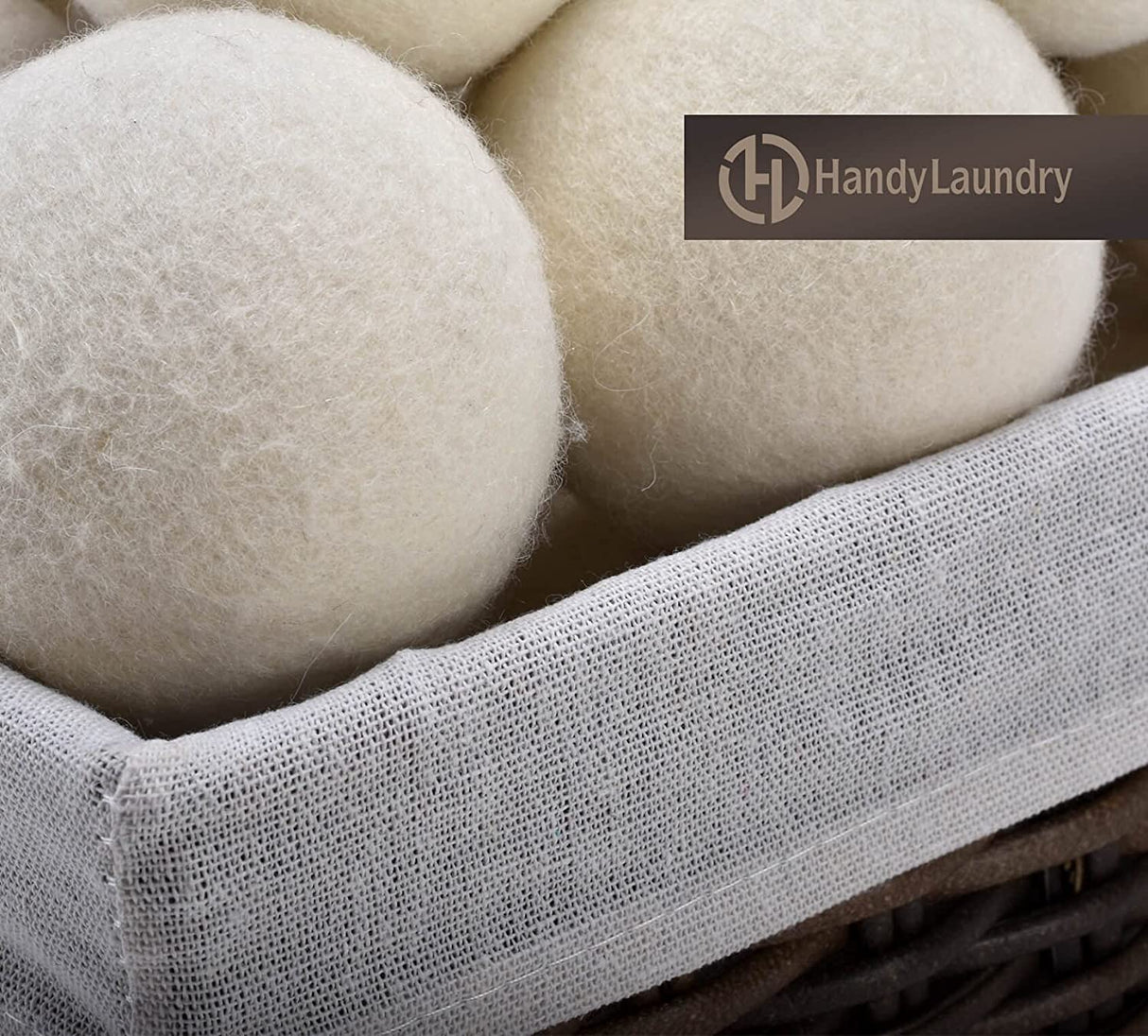 Handy Laundry Bolas de lana para secadora: suavizante de telas natural, reutilizable, reduce las arrugas de la ropa y ahorra tiempo de secado. La bola secadora grande es una mejor alternativa a las bolas de plástico y al suavizante líquido. (Paquete de 6) - DIGVICE MX