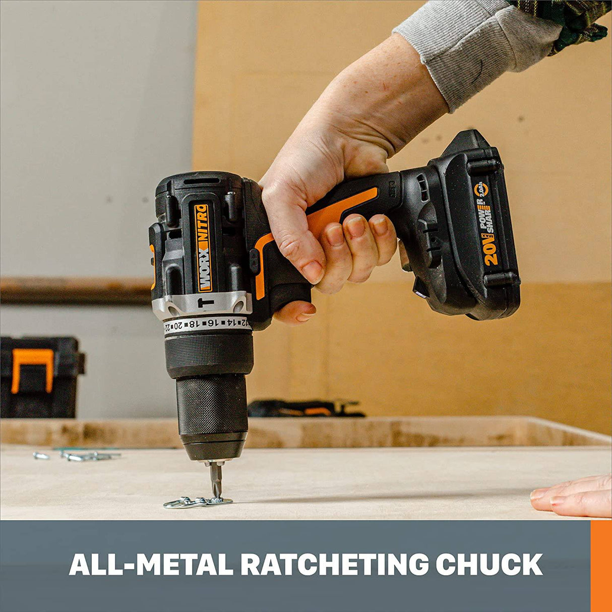 Worx WX960L Nitro 20V - Kit combinado de destornillador y taladro y destornillador sin escobillas - DIGVICE MX