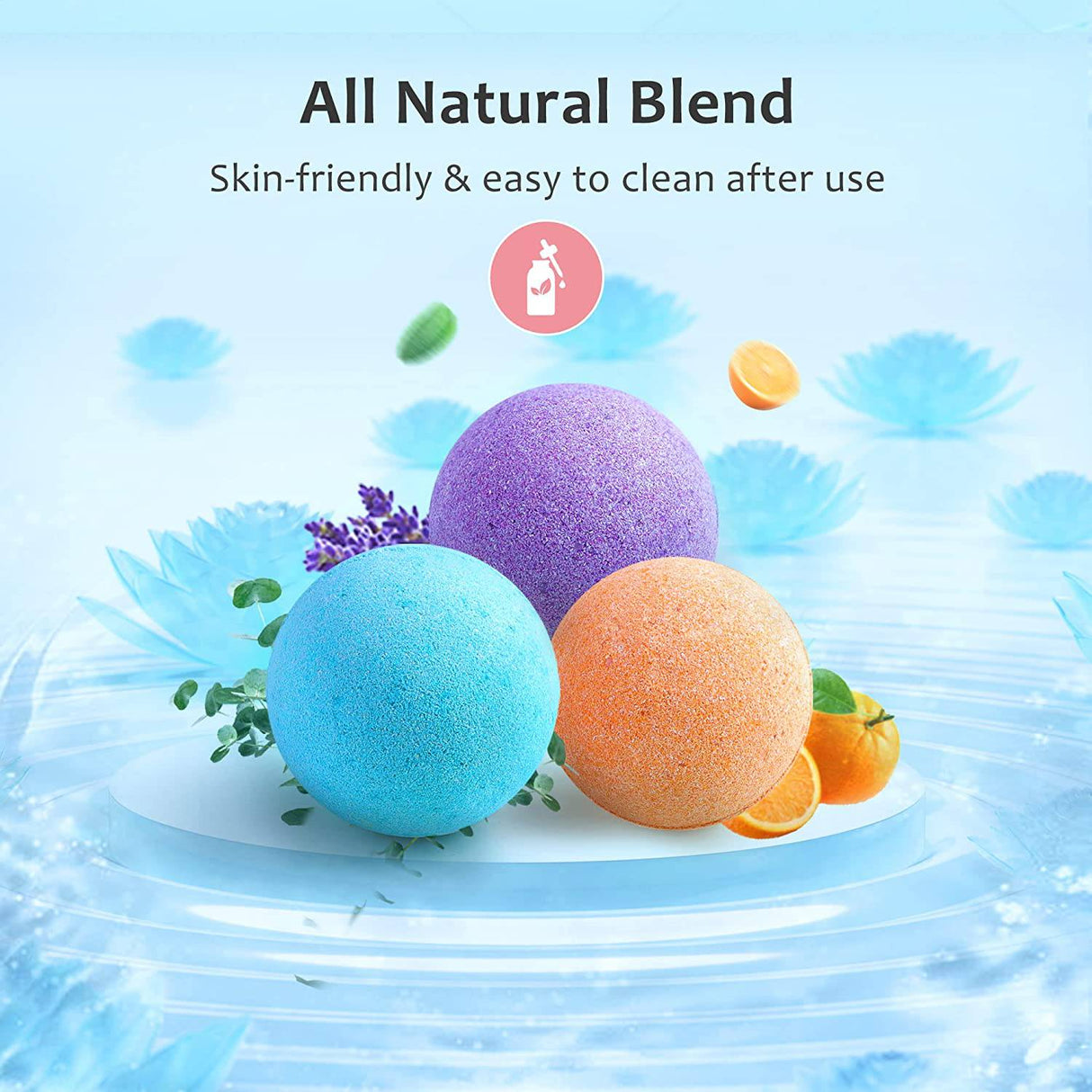 Urasses - Fizzies de burbujas tamaño XXL con aceites esenciales, 6 x 4 oz, baño de burbujas hidratante para la piel