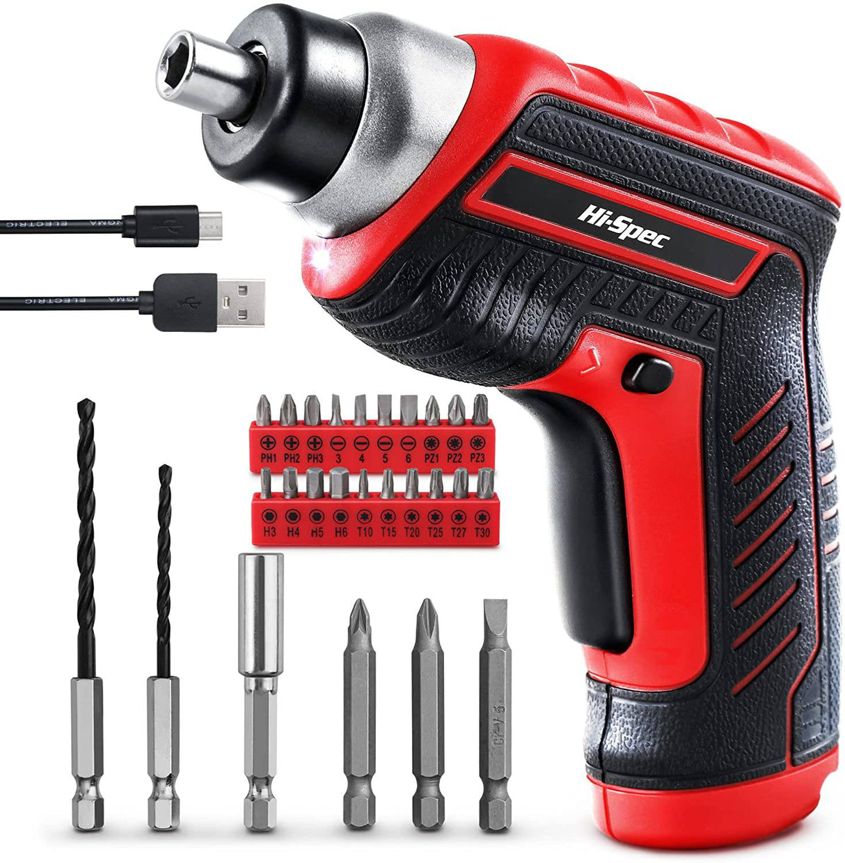 Hi-Spec Juego de destornilladores eléctricos inalámbricos, 27 piezas - DIGVICE MX