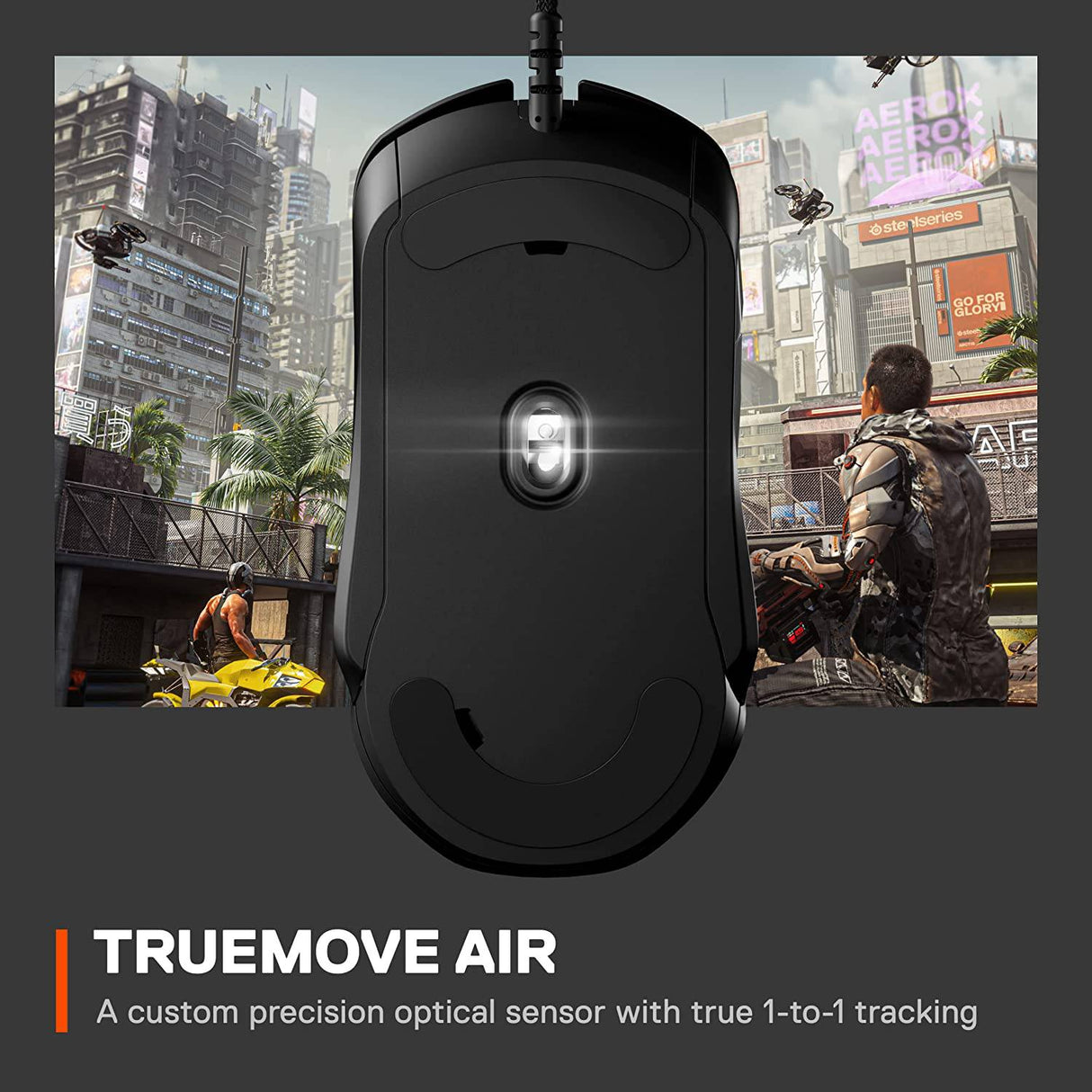 SteelSeries Rival 5 - Ratón para juegos con iluminación PrismSync RGB y 9 botones programables - FPS, MOBA, MMO, Battle Royale - Sensor óptico TrueMove Air de 18,000 CPI - Negro