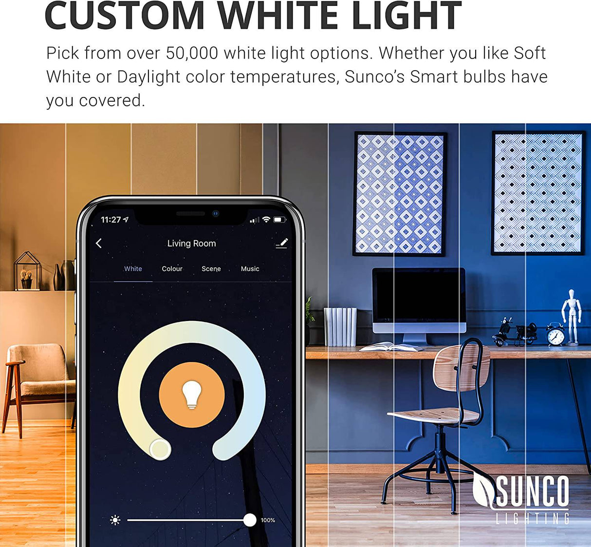 Sunco Lighting Bombillas WiFi inteligentes Alexa, A19 LED inteligente regulable, cambio de color RGB, 6 W, 480 lm, base E26, multicolor, compatible con Amazon Alexa y Google Assistant, blanco sintonizable 4 Pack - DIGVICE MX