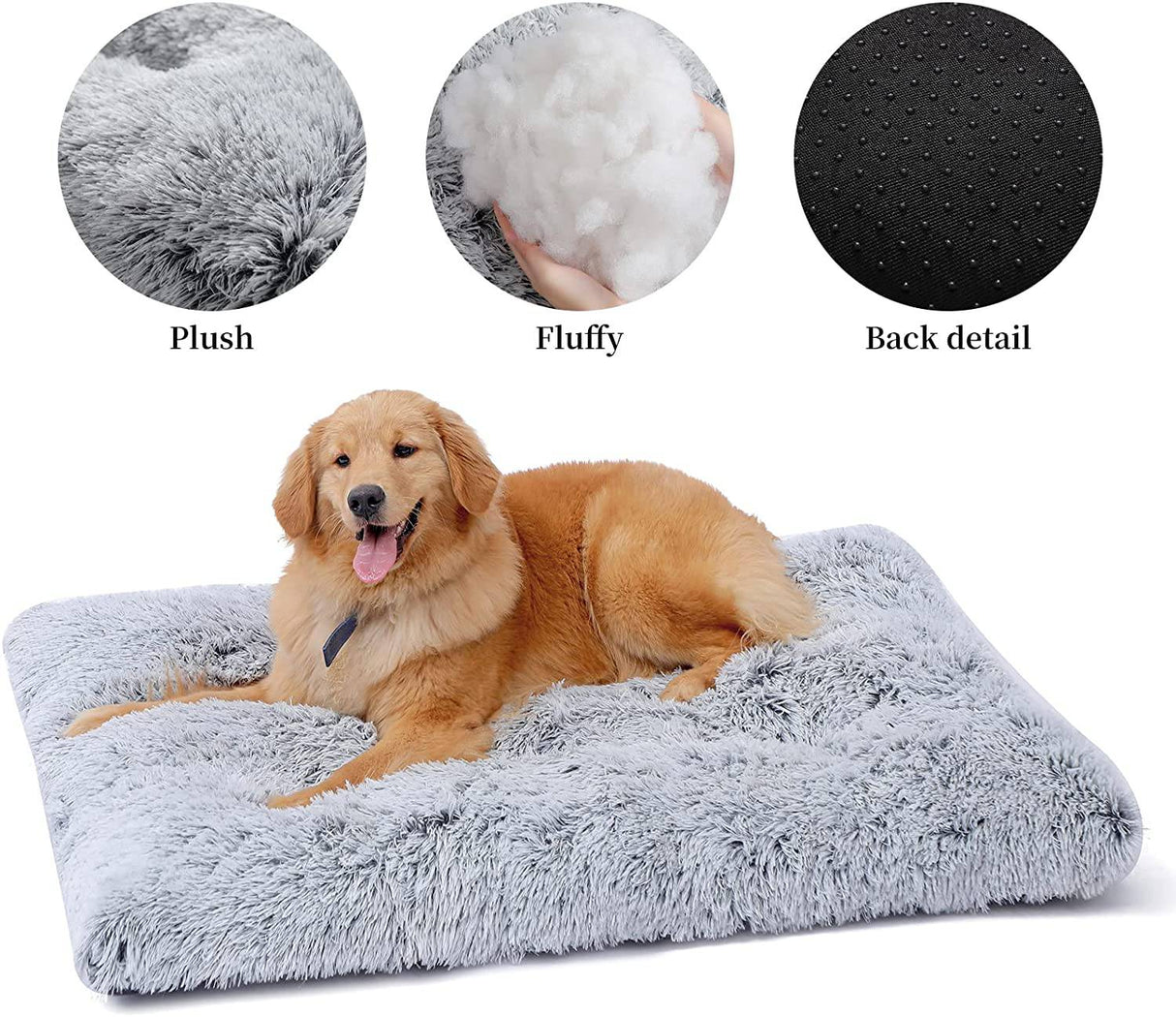 Sycoodeal - Alfombrilla para cama de perro, cama de felpa suave para perro, cama lavable para jaula de perro. - DIGVICE MX