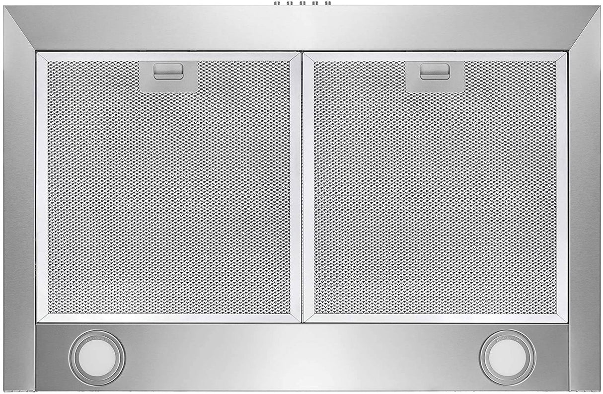 AKDY Campana extractora de montaje en pared de 30" en acero inoxidable con LED, control de presión y 2 filtros de carbón - DIGVICE MX