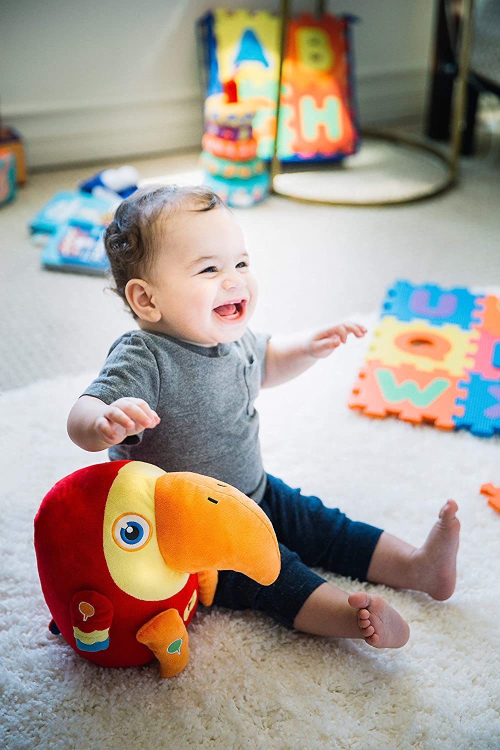 BabyFirstTV - Vocabularry Interactive - Juguete interactivo, peluche de animal - B081VYKRBH