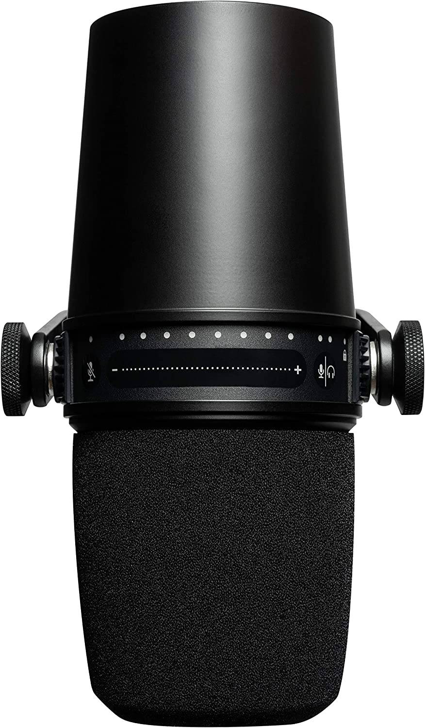Shure MV7 Micrófono USB para podcasting, grabación, transmisión en vivo y juegos, salida de auriculares integrada, micrófono dinámico USB/XLR totalmente metálico, tecnología de aislamiento de voz, certificación TeamSpeak y Zoom, negro