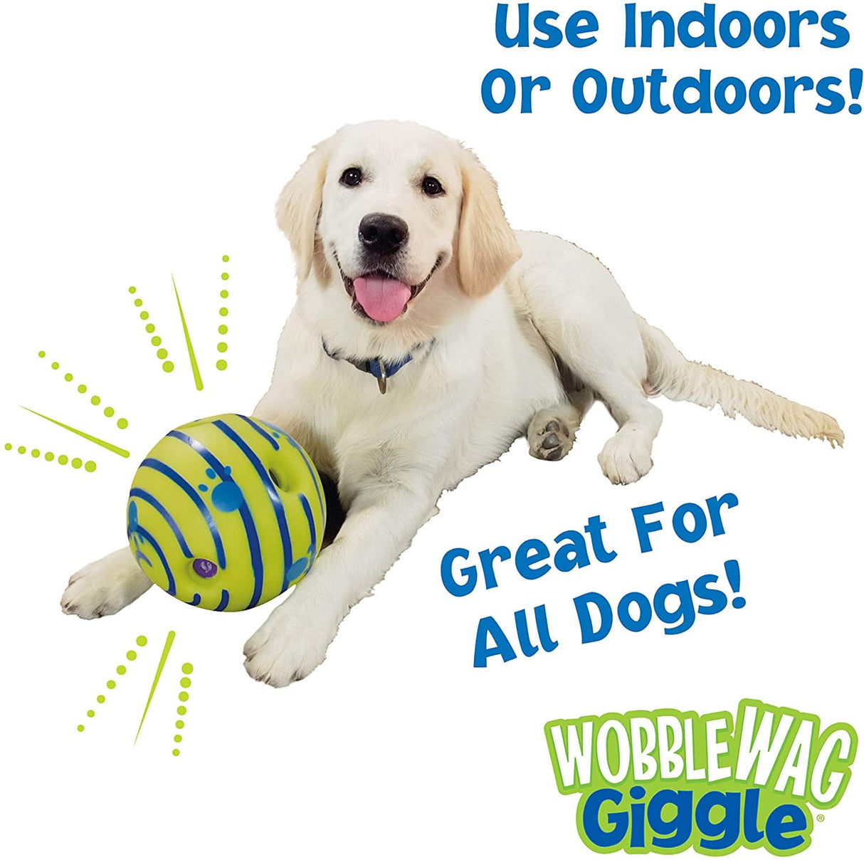 Wobble Wag Giggle Ball, juguete interactivo para perros, divertidos sonidos de risa cuando se enrolla o agita. - DIGVICE MX