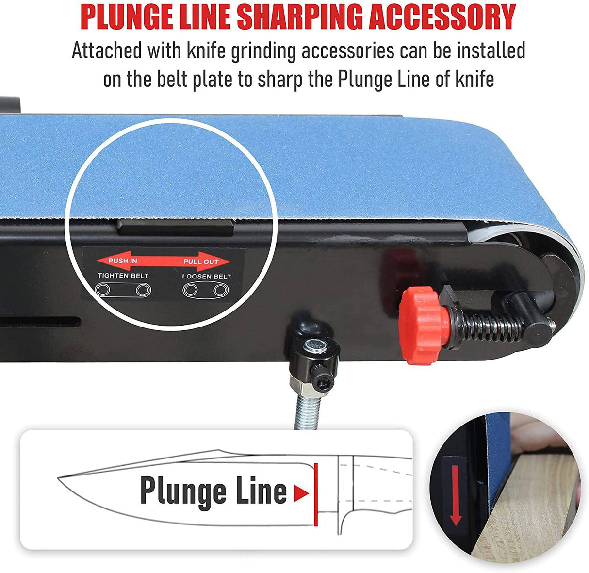 Lijadora de banda de banco profesional BUCKTOOL para metal 4 pulg. x 36 pulg. Lijadora de banda y disco de 8 pulg. Con motor de transmisión directa de 1HP, BD4802 - DIGVICE MX