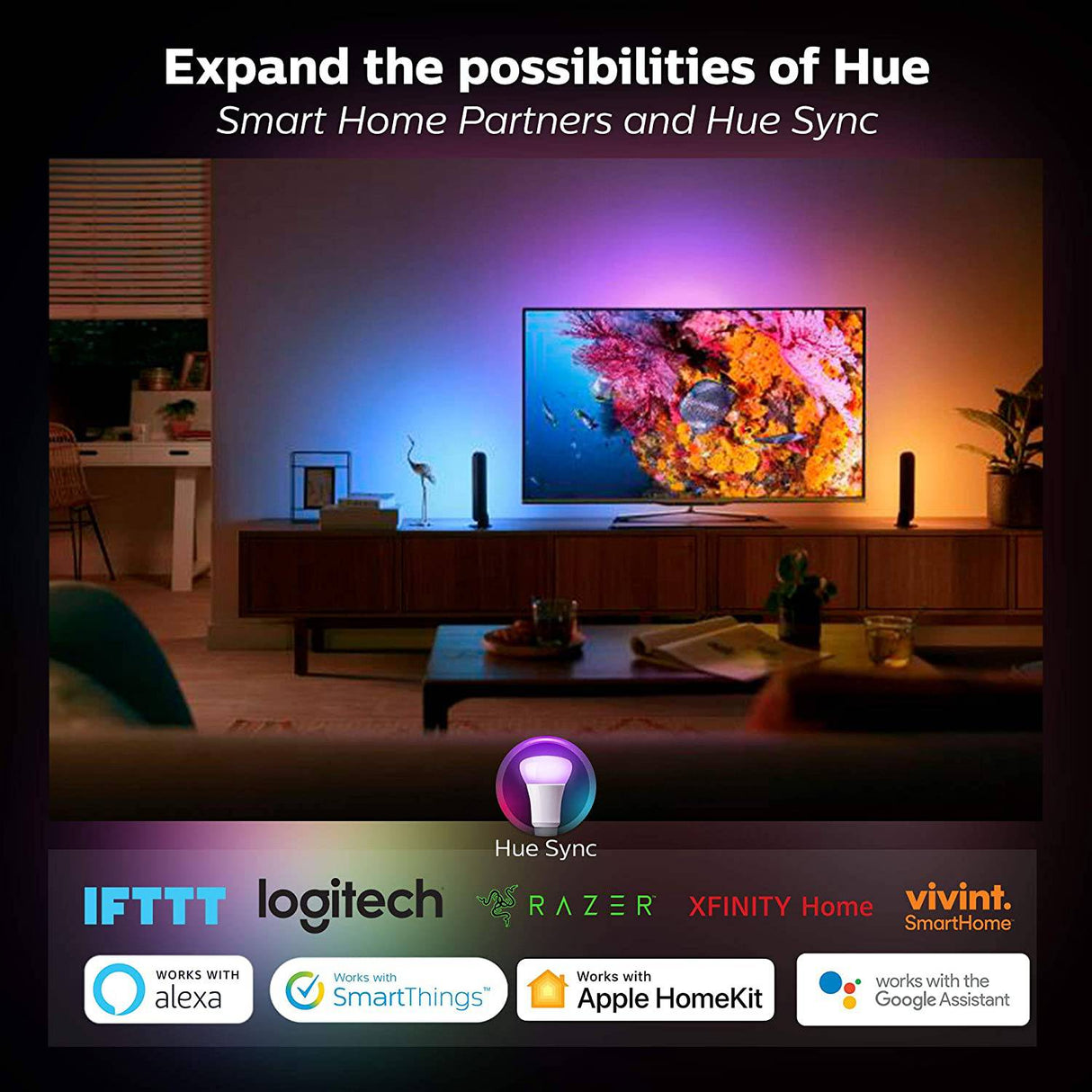 Bombilla inteligente Philips Hue Single Premium A19, 16 millones de colores, para la mayoría de las lámparas y luces de techo (se requiere Hue Hub, funciona con Alexa), versión antigua, blanca (464487) - DIGVICE MX