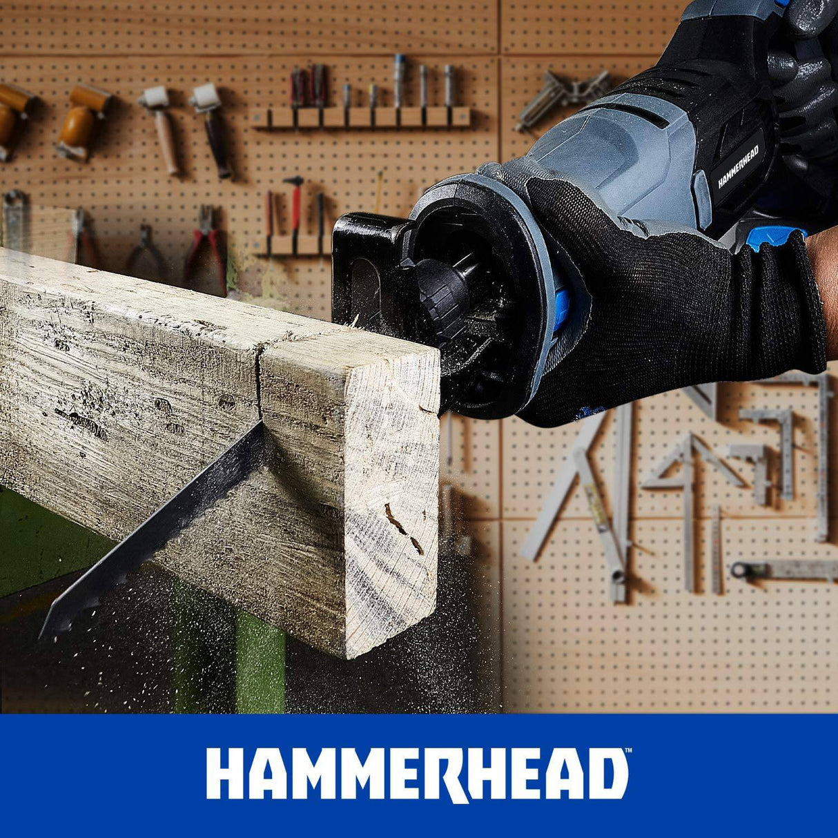 Hammerhead Kit de sierra recíproca inalámbrica de 20 V con batería de 2,0 Ah, cargador, hoja para cortar madera - HCRS201 - DIGVICE MX