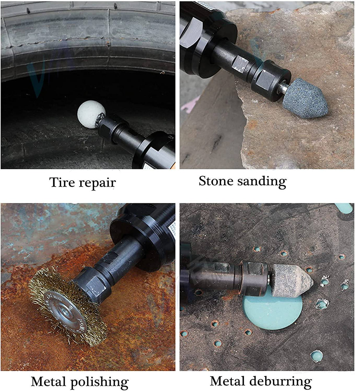 Amoladora de troquel de ángulo de aire HUAXIU 1/4, herramienta de amoladora de troquel de ángulo recto neumático de 90 ° con llets de 1/4 y 1/8 de pulgada (HXBV-141) - DIGVICE MX