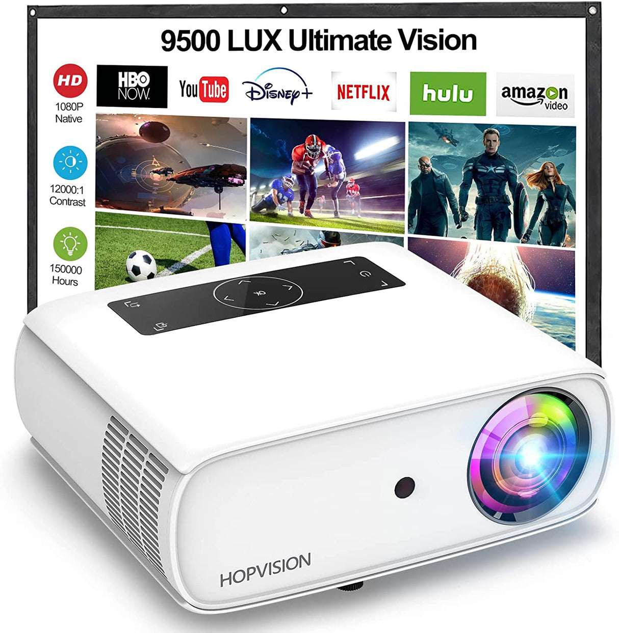Proyector HOPVISION Nativo 1080P Full HD JQ818A