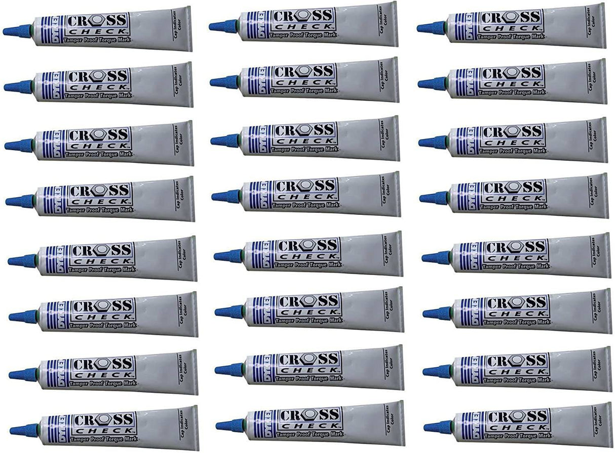 Dykem Cross-check Marcador a prueba de manipulaciones/sello de torsión Tubo de 1 oz Paquete de 24