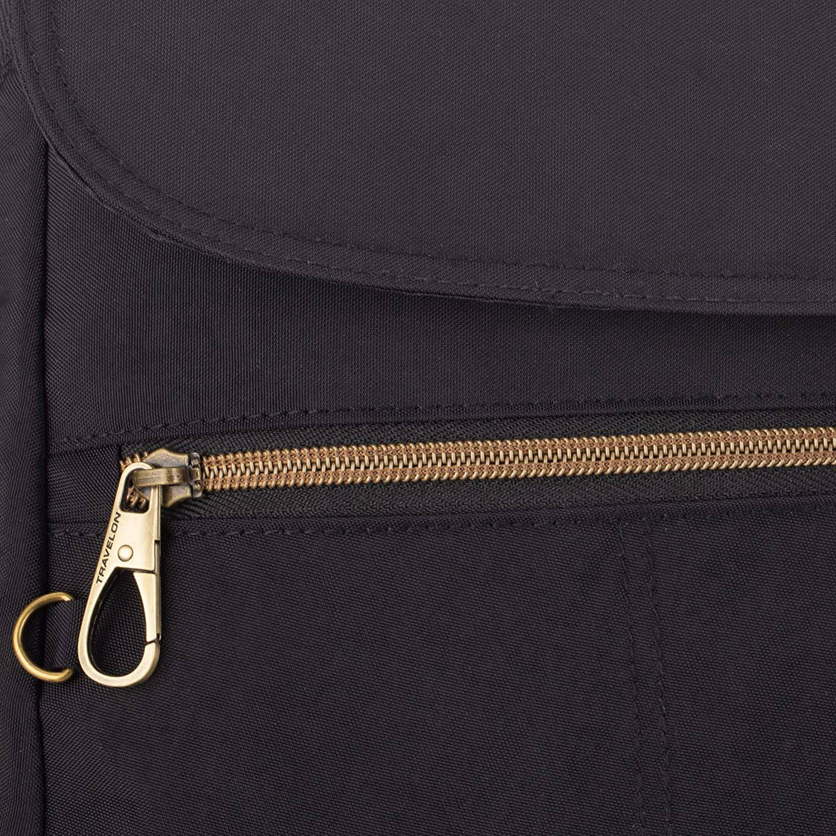 Travelon - Mochila delgada antirrobo Signature, negra