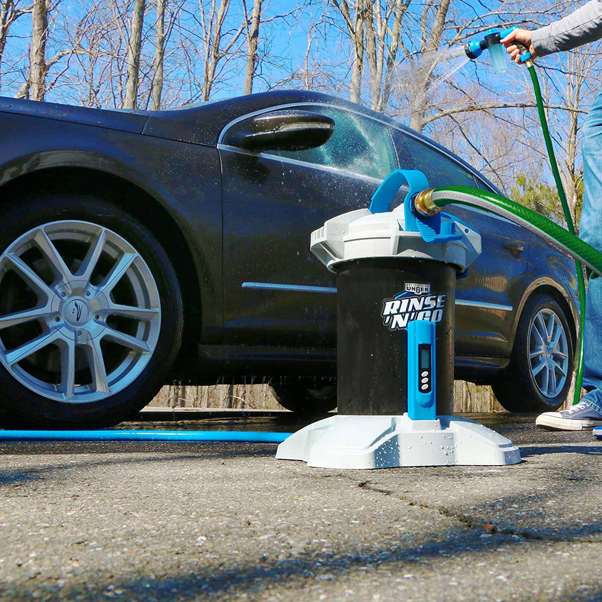 Unger Rinse 'n' Go Spotless - Sistema de lavado de autos con filtro de desionización