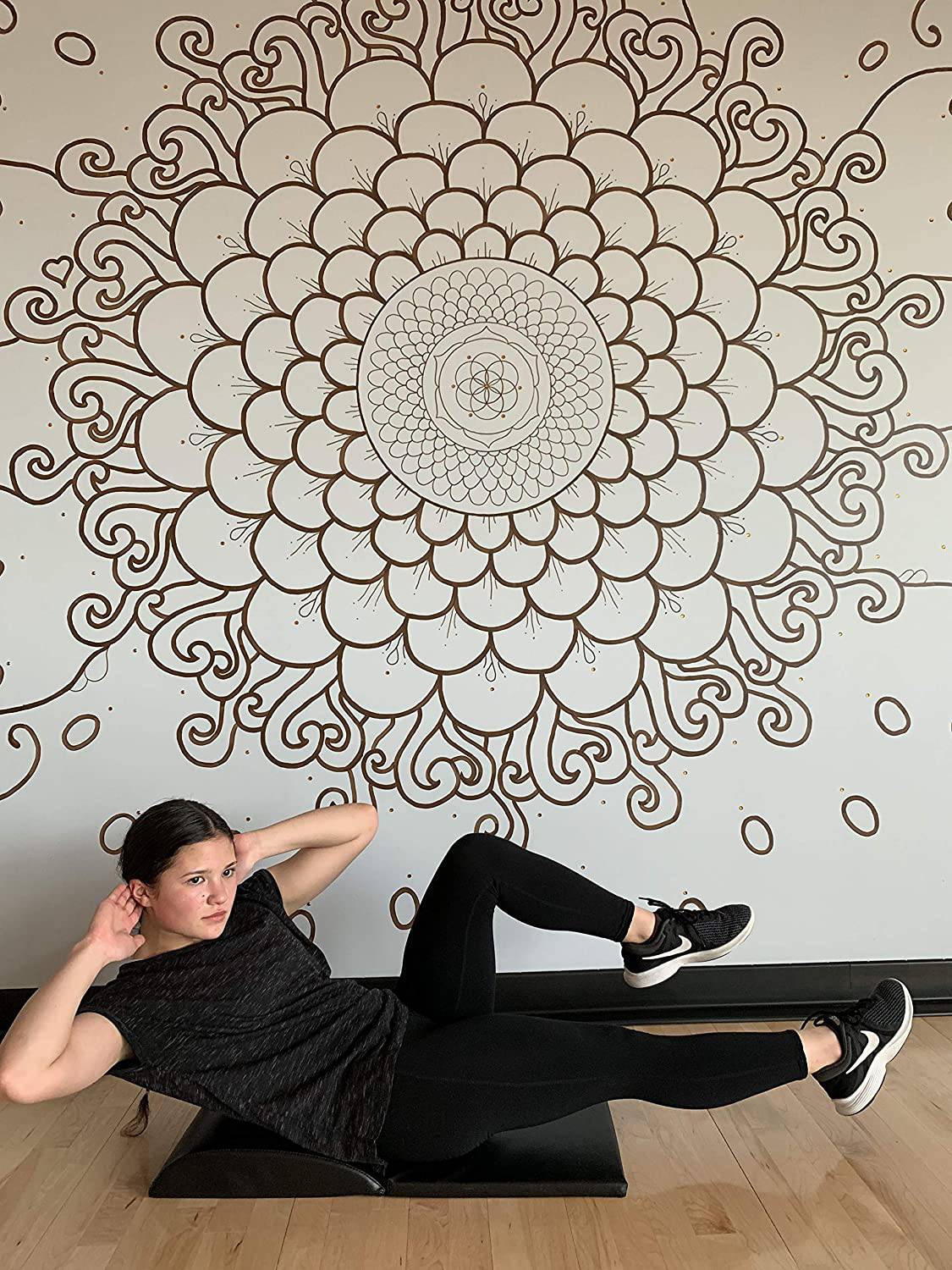 Athlos Fitness Ab Mat con protector de coxis - Ab Mats para abdominales - Ab Workout Mat - Full Range of Motion Ab Trainer