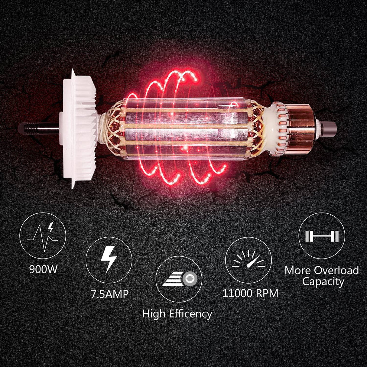 Amoladora angular AVID POWER de 7,5 amperios, 4-1/2 pulgadas con 2 ruedas de molienda, 2 ruedas de corte, disco de láminas y mango auxiliar (rojo oscuro) - DIGVICE MX