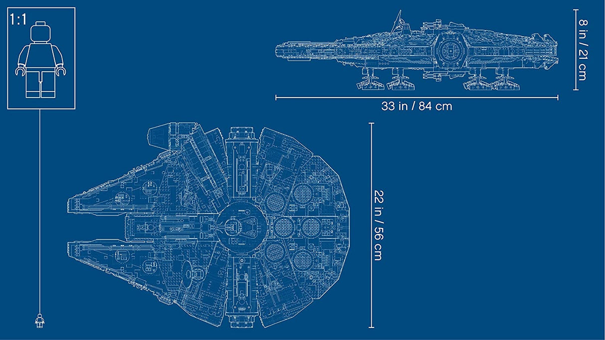 LEGO Star Wars Ultimate Millennium Falcon 75192 Kit de construcción experto y modelo de nave estelar, el mejor regalo y película coleccionable para adultos (7541 piezas)
