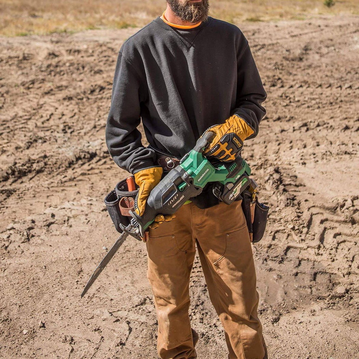 Sierra de sable a batería Metabo HPT 36V MultiVolt | Protección contra vibraciones del usuario | Solo cuerpo de herramienta | CR36DAQ4, Verde - DIGVICE MX